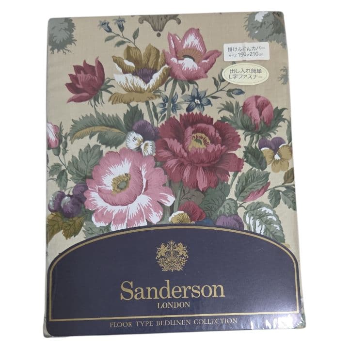 Sanderson 花柄 掛け布団カバー 150×210　 L字ファスナー