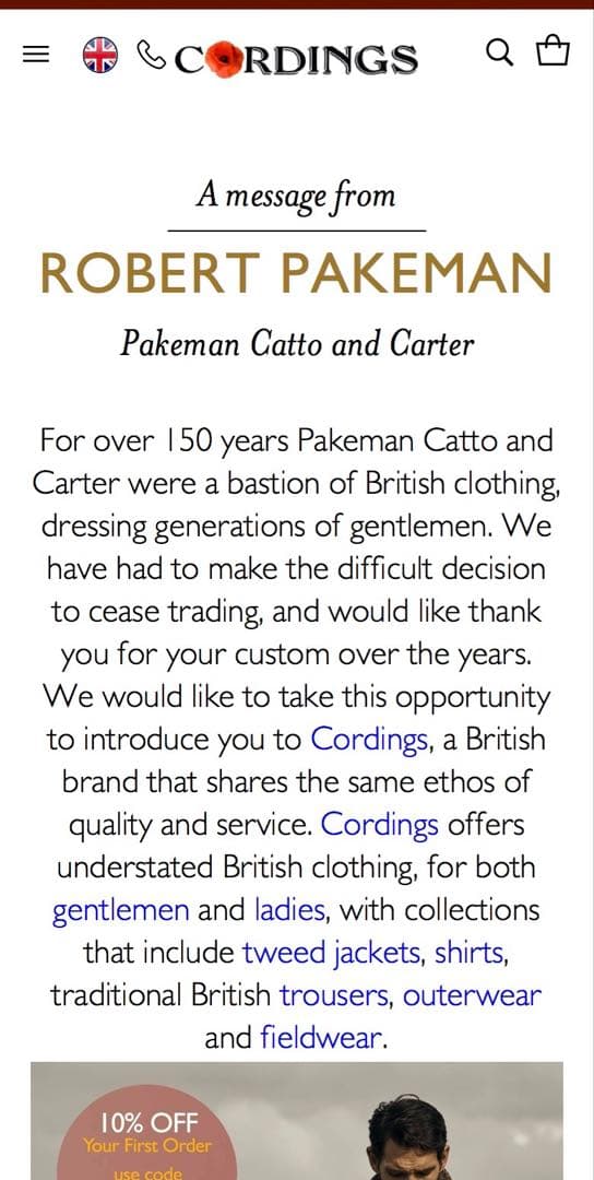 パンツ PAKEMAN CATTO & CARTER Wool Trousers 32