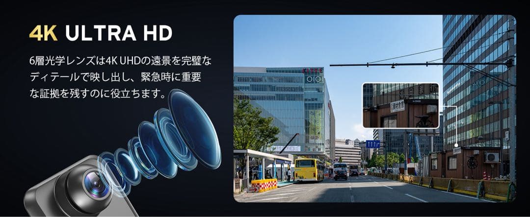 ドライブレコーダー ミラー型【2025年 4KHD画質・降圧ケーブル】SONY製