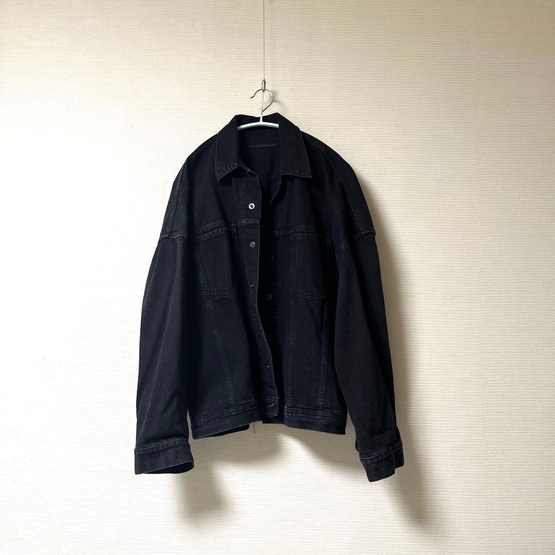 AP STUDIO ブラックオーバーサイズデニムジャケット