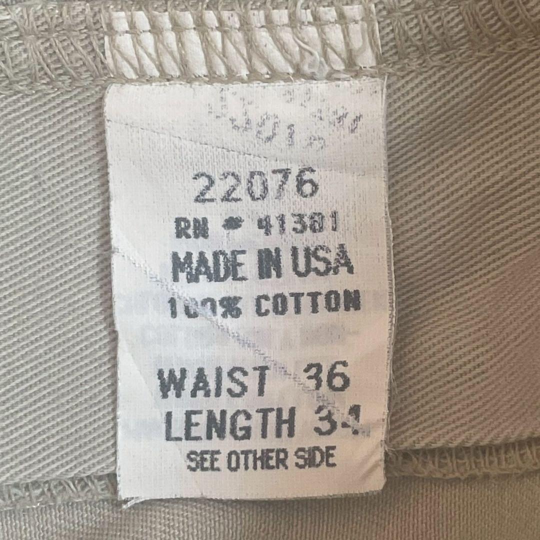 90s ラルフローレン ポロチノ USA製 ベージュ ツータック 36/34