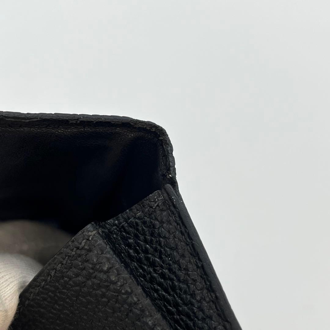 エルメス　ドゴン　コンパクト　ケース　キーケース　ブラック　チェーン