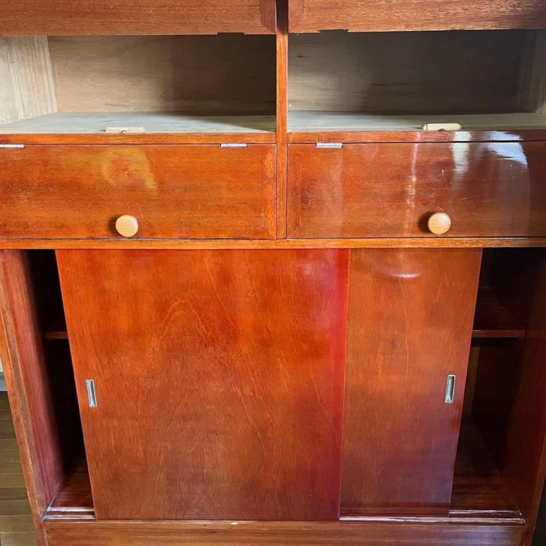 【アンティーク】木製 パタパタ下駄箱 靴箱 シューズボックス 収納棚 古民家