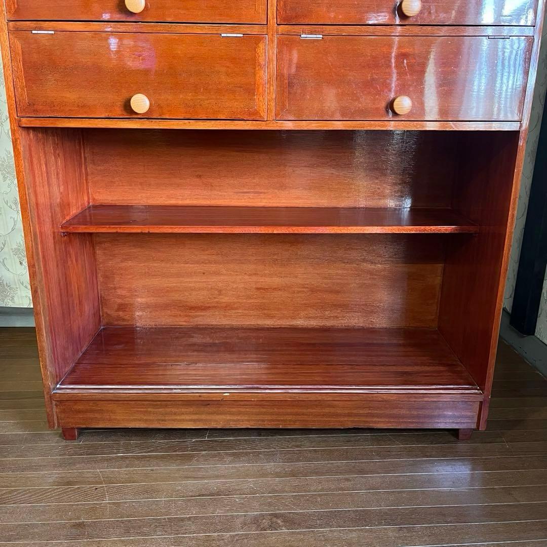 【アンティーク】木製 パタパタ下駄箱 靴箱 シューズボックス 収納棚 古民家