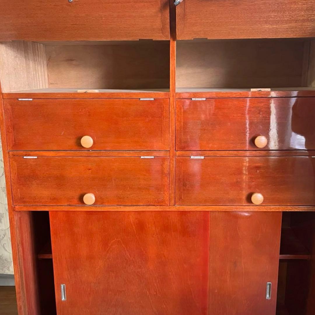 【アンティーク】木製 パタパタ下駄箱 靴箱 シューズボックス 収納棚 古民家