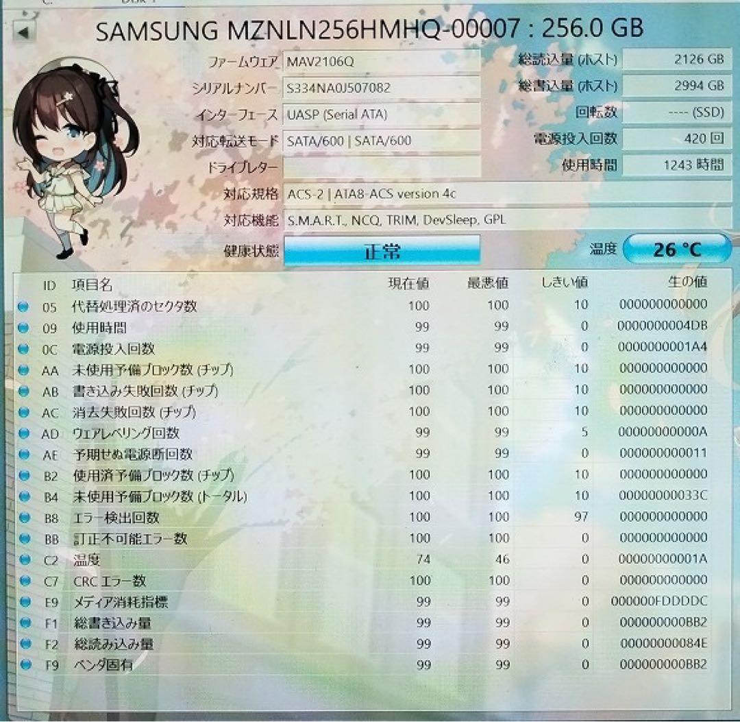 10枚セット 256GB M.2 SATA B&M key 2280 送料無料