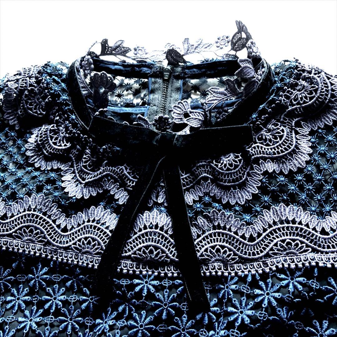 【selfーportrait】セルフポートレイト「花柄レーストップス」チュニック