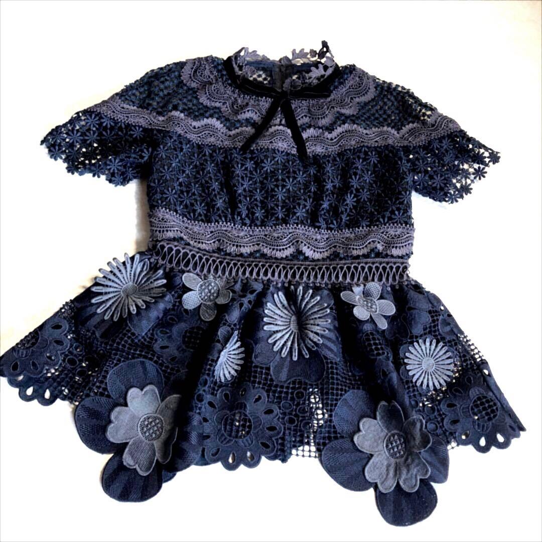 【selfーportrait】セルフポートレイト「花柄レーストップス」チュニック