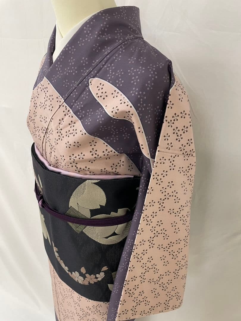 お見分け済　新品未使用　大島紬創作訪問着と袋帯