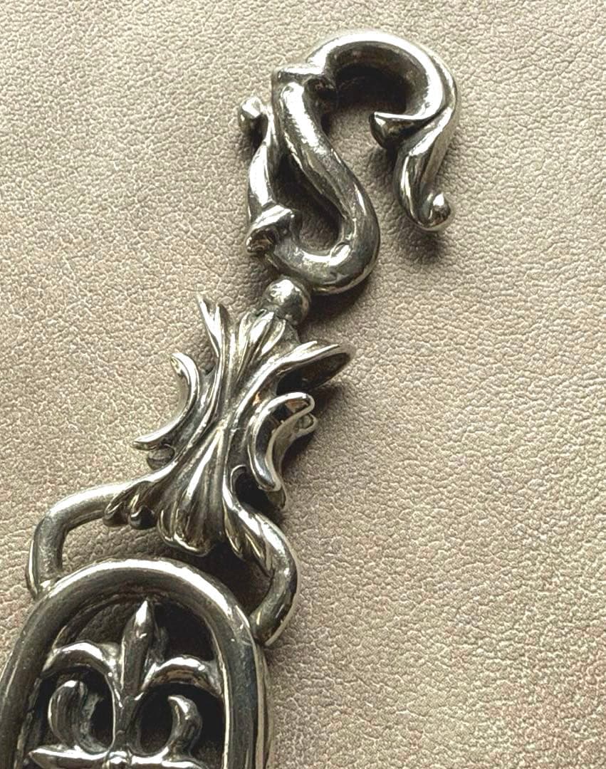 A&G エーアンドジー シルバー ウォレットチェーン クロスモチーフ