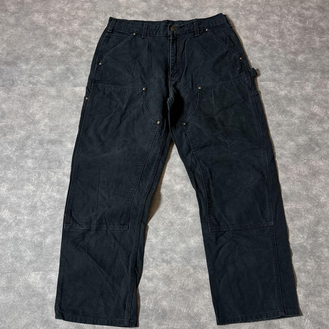 s*l様 カーハート17年製 B136 ダブルニー ペインターパンツ ブラック