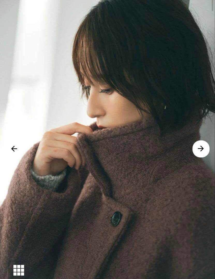 【新品】STRATA (COHINA)ウールループダブルコート ブラウン