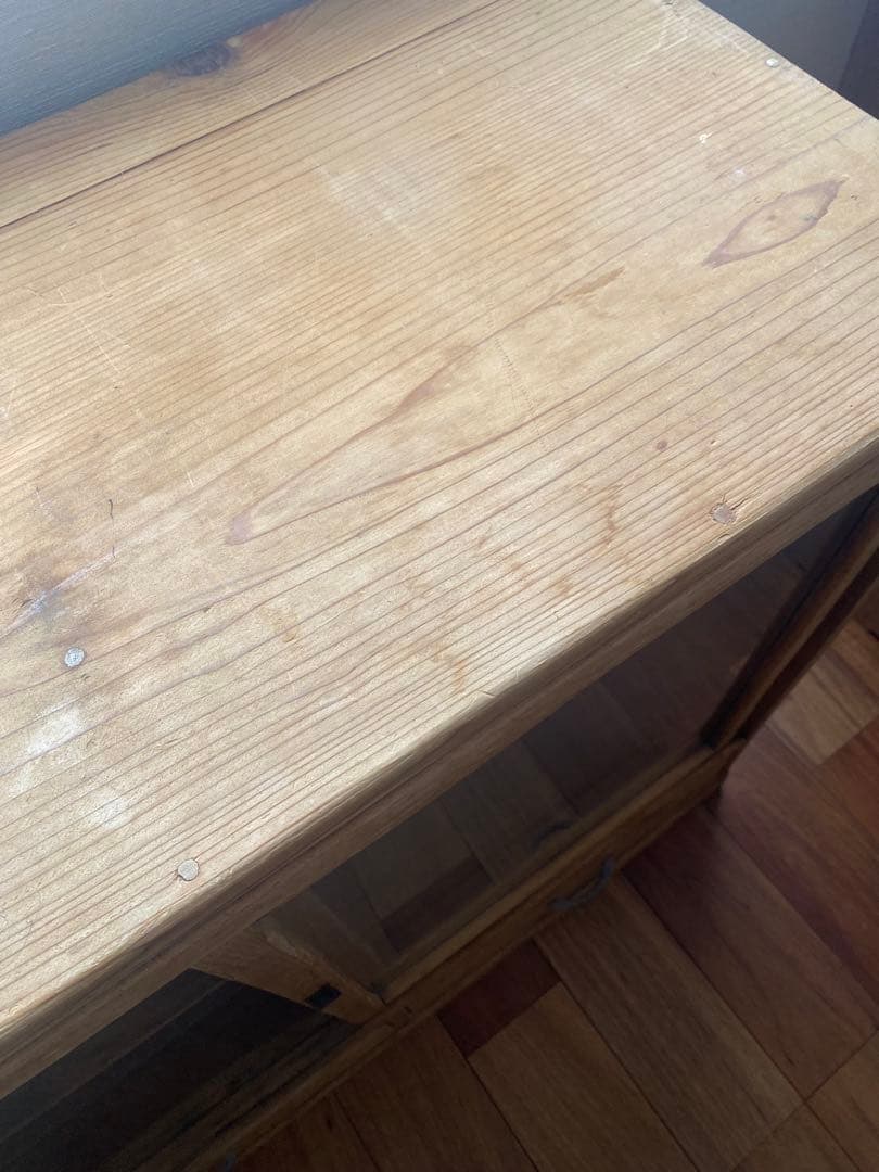 【送料込み】古い木の食器棚