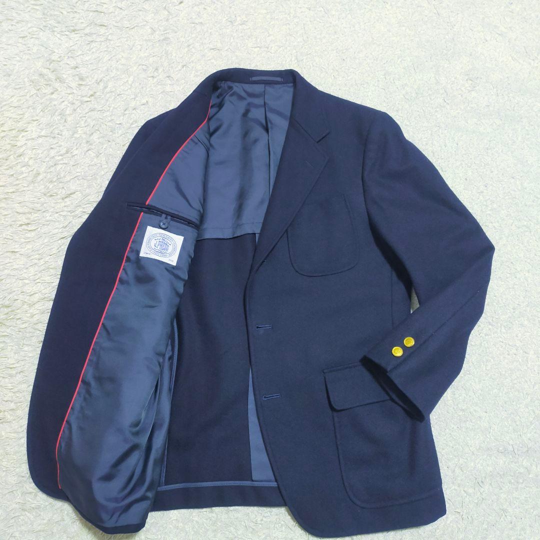 【極美品】ジェイプレスJ.PRESS・紺ブレザー・フランネル・ネイビー金ボタンM