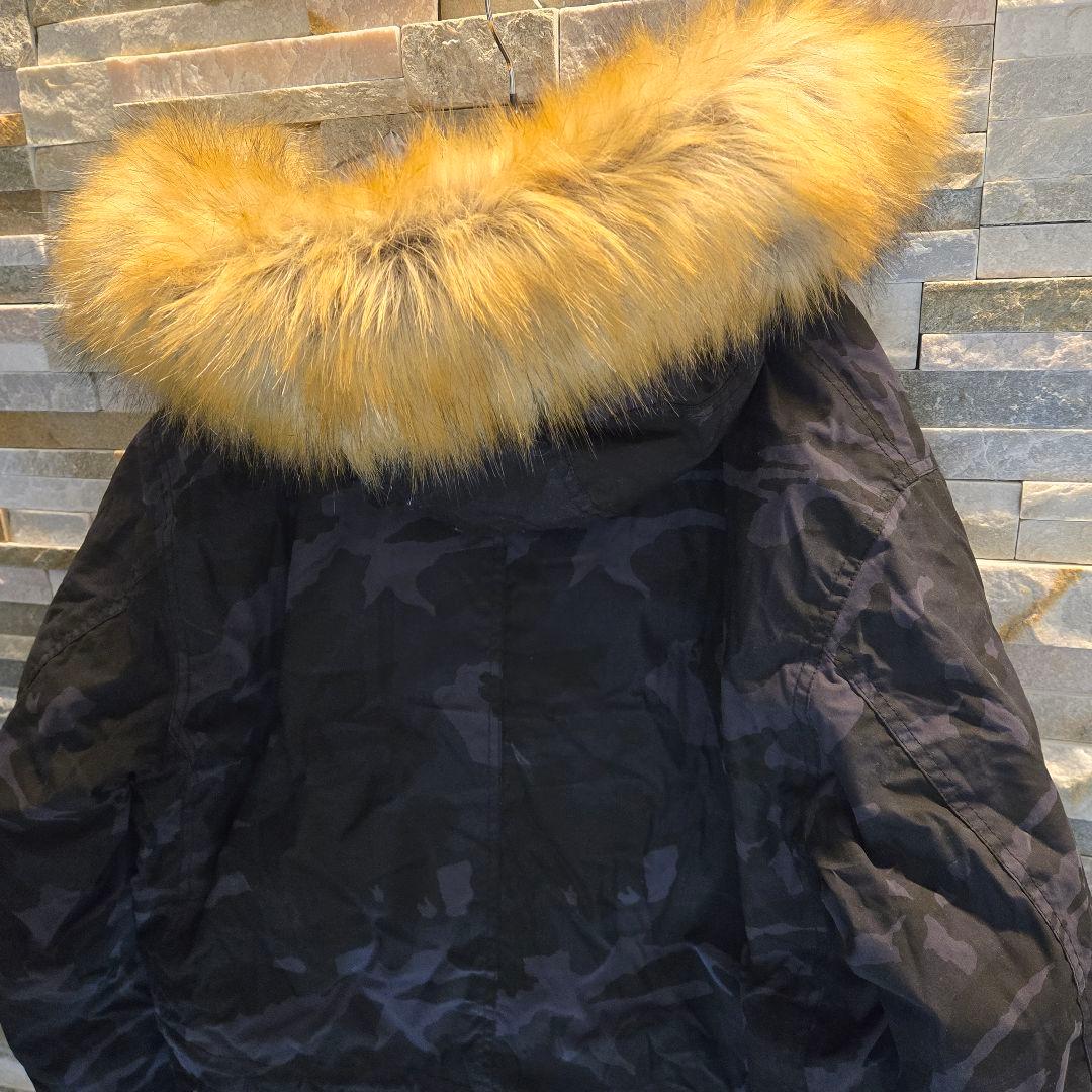 AVIREX　アヴィレックス　モッズコート　N3-B　迷彩　ファー　XL