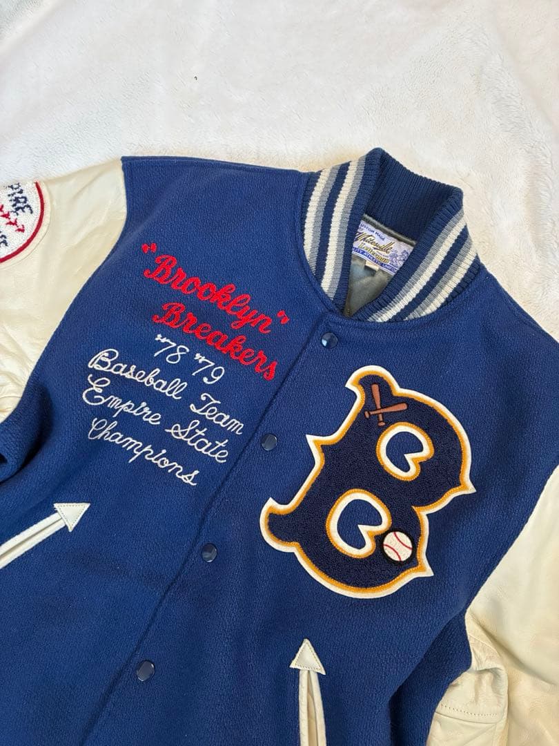 WHITESVILLE ホワイツビル　袖革スタジャン　40