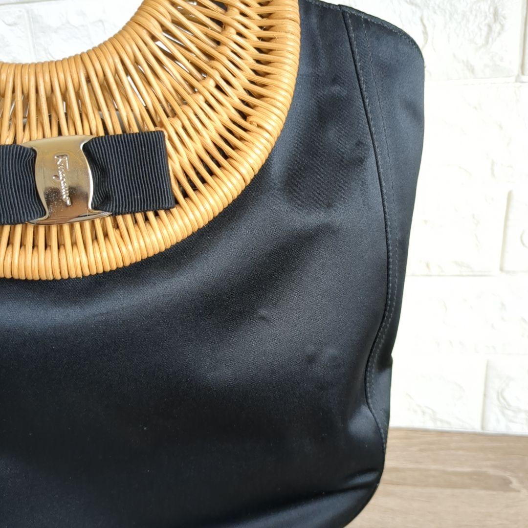 サルヴァトーレフェラガモ かごバッグ ハンドバッグ ヴァラリボン トートバッグ