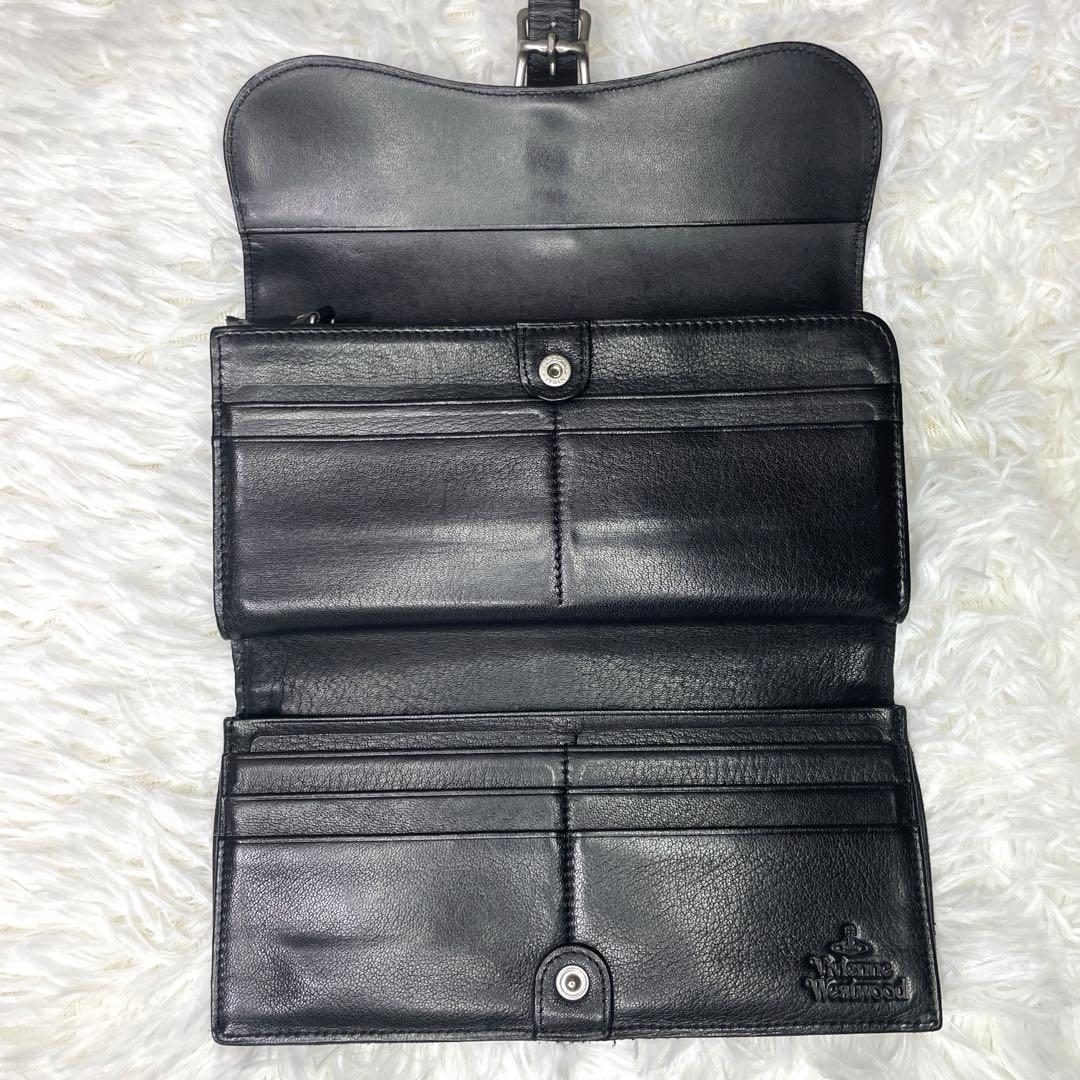 ヴィヴィアンウエストウッド 激レア廃盤 オーブ ベルト長財布 男女兼用 黒