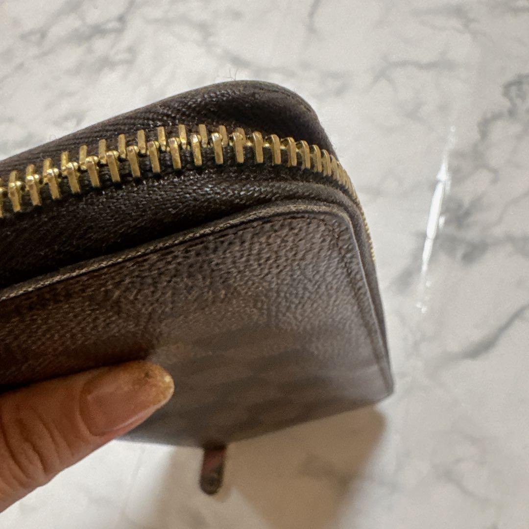 【訳あり】Louis Vuitton ダミエ長財布　ジップ開閉不可