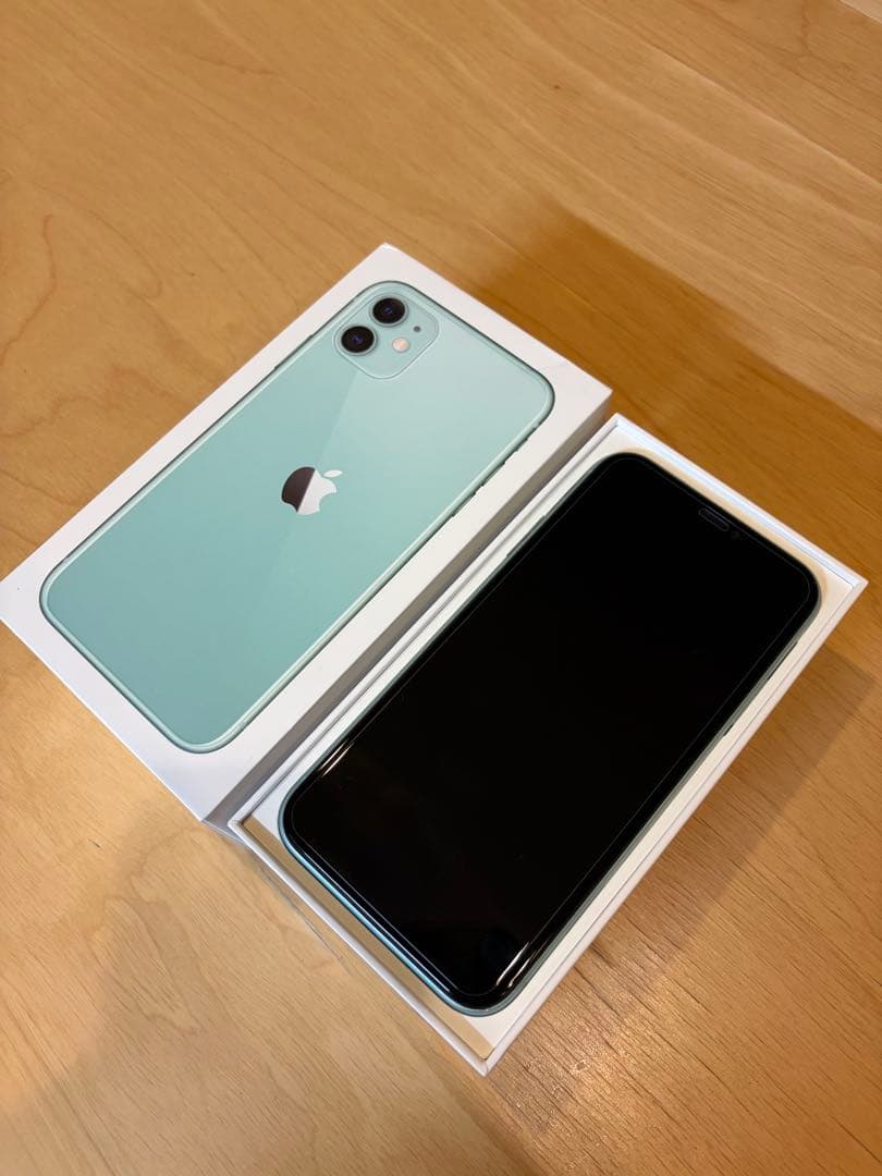 【美品】iPhone11 256GB グリーン 付属品あり ガラスフィルム付き