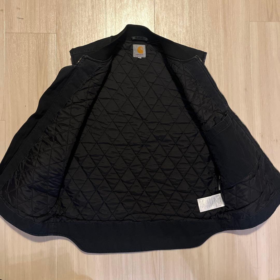 carhartt ベスト カーハート ダックベスト ブラック　キルティング