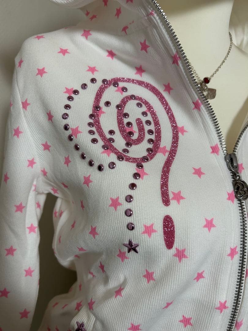 しなこちゃん着用BETWEENANDホワイトパーカーy2k 平成女児フェアリーL