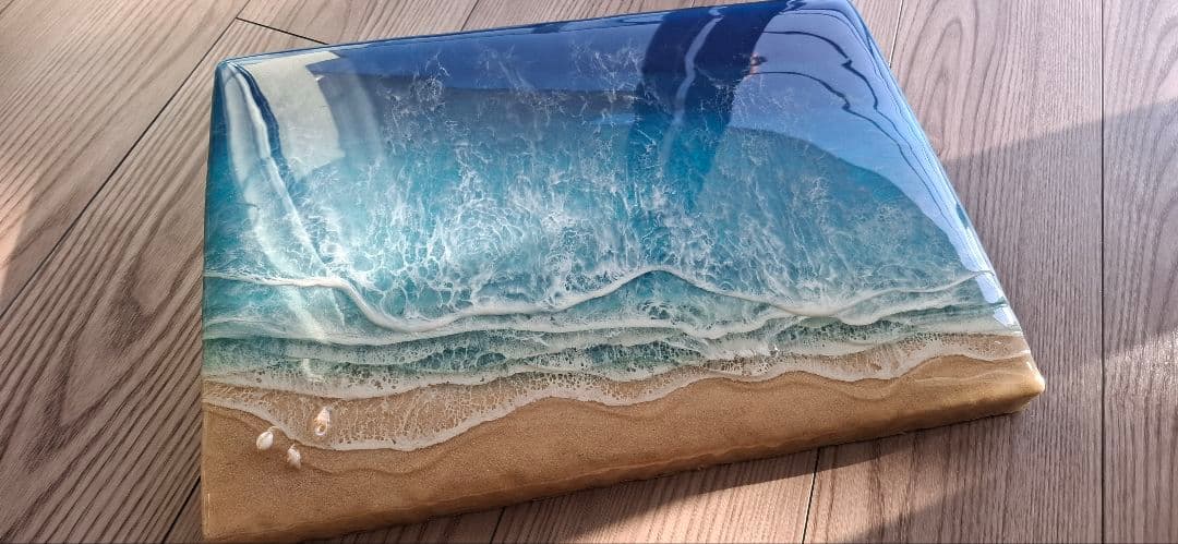 値下げ、エポキシオーシャンアート。立体アート、海アート