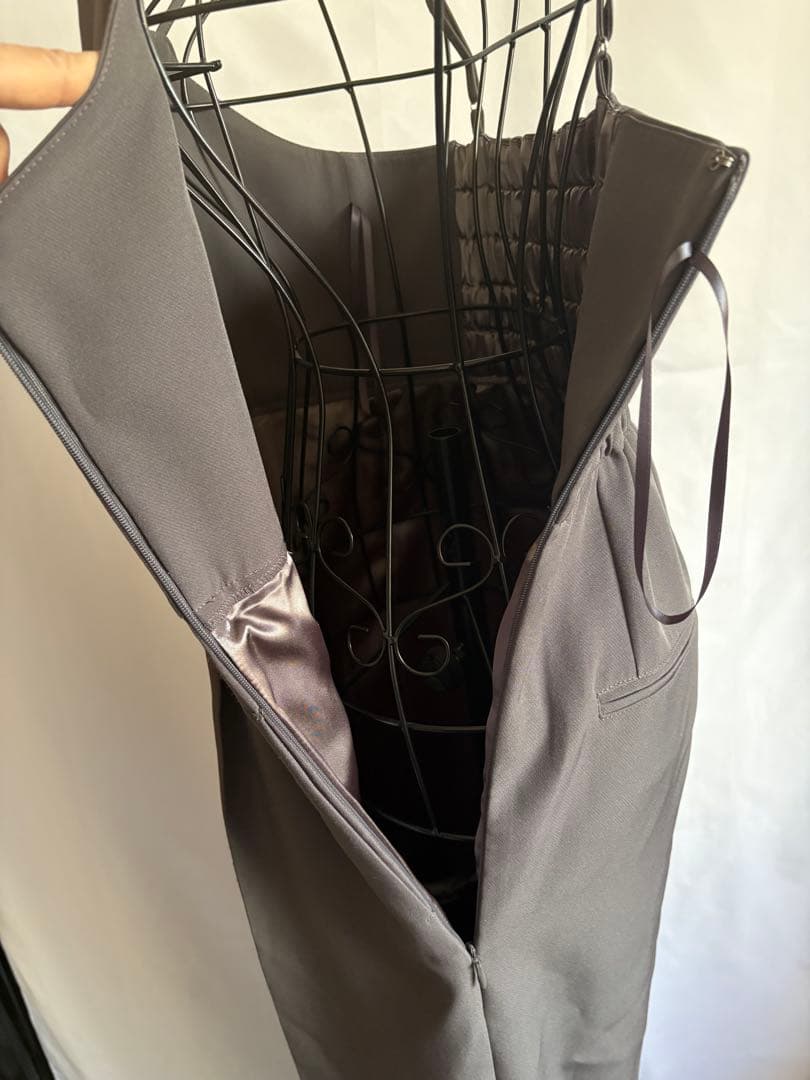 andresd ダブルクロスオールインワンドレス チャコール