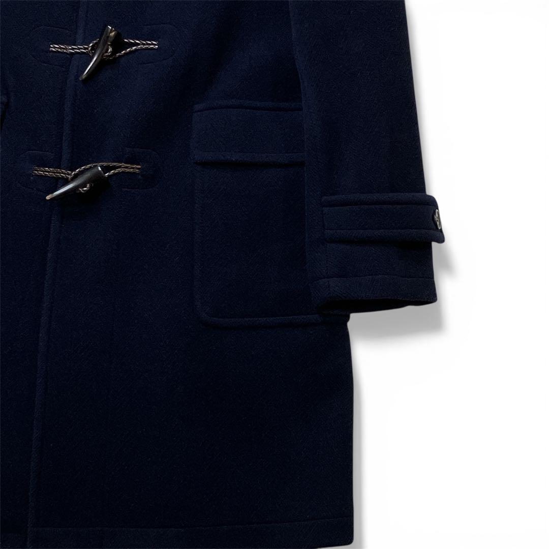 日本製/SANYO/三陽商会/ダッフルコート/ウール/ネイビー/チェック柄/XL