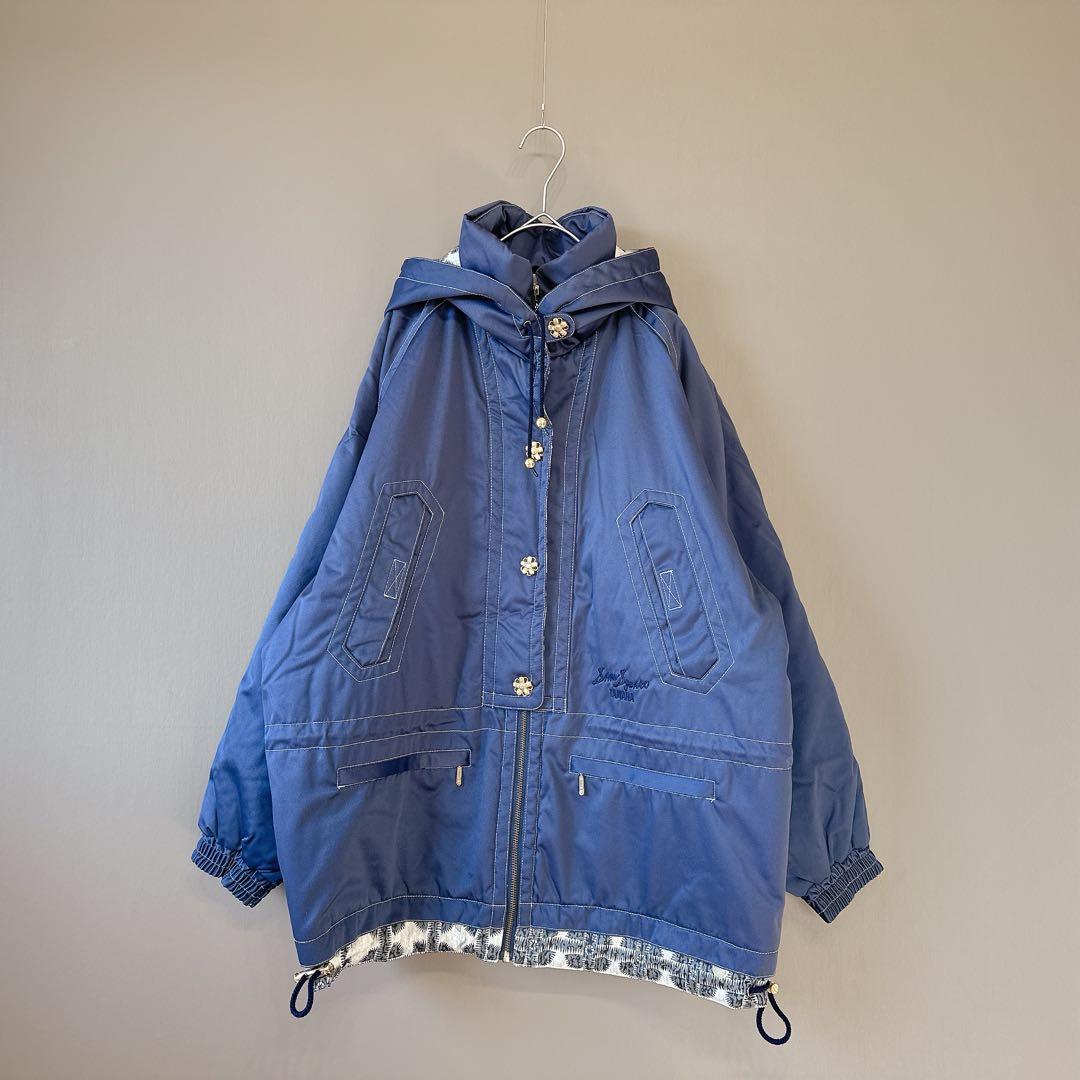 【ヤマハ】スキーウェアセットアップ　トップス：L紺　パンツ：66-76ベージュ