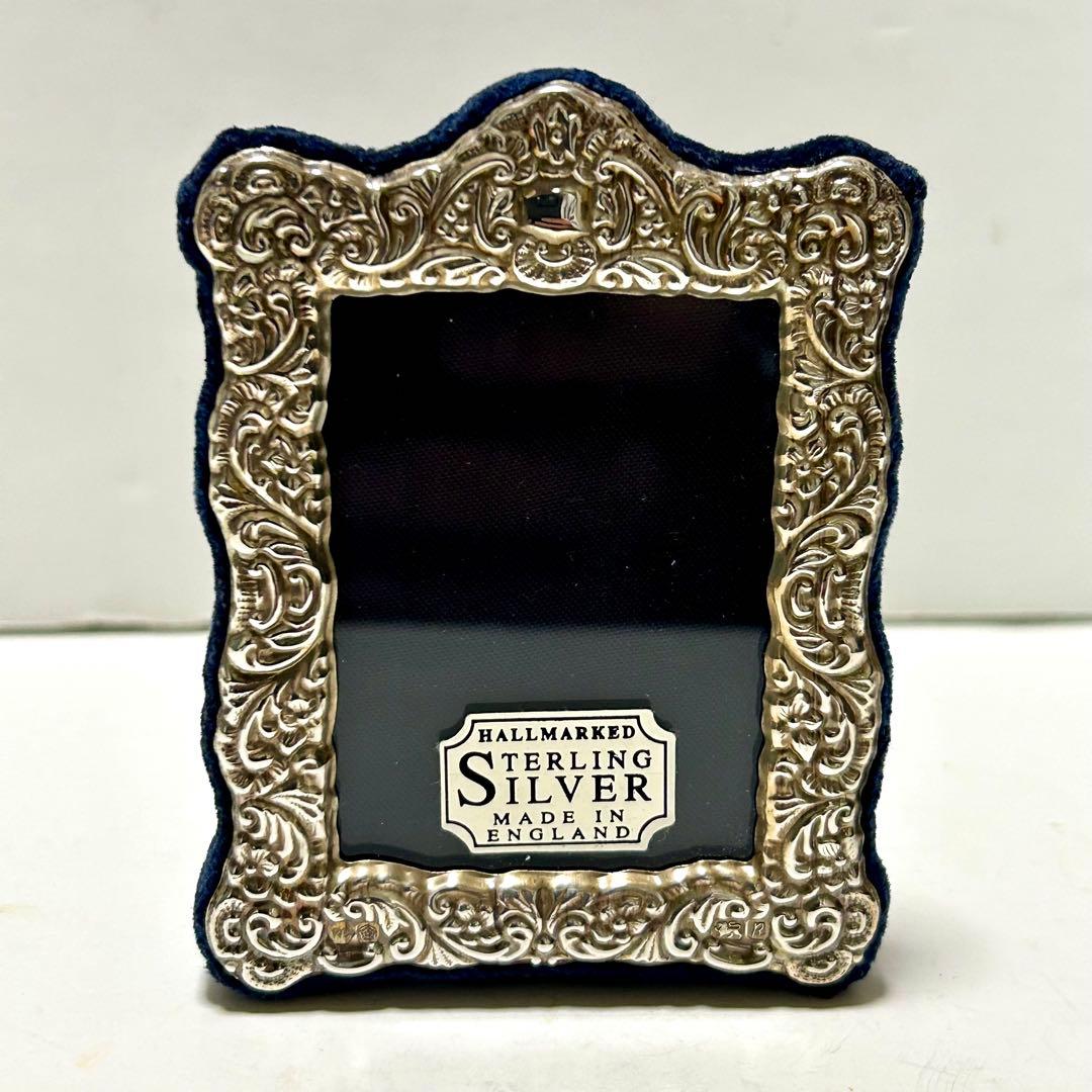 スターリングシルバー　純銀　 フォトフレーム　写真立て　イギリス製 アンティーク