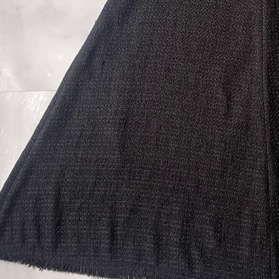 2023✨グレースコンチネンタル ロングワンピース ツイードフレアワンピース M