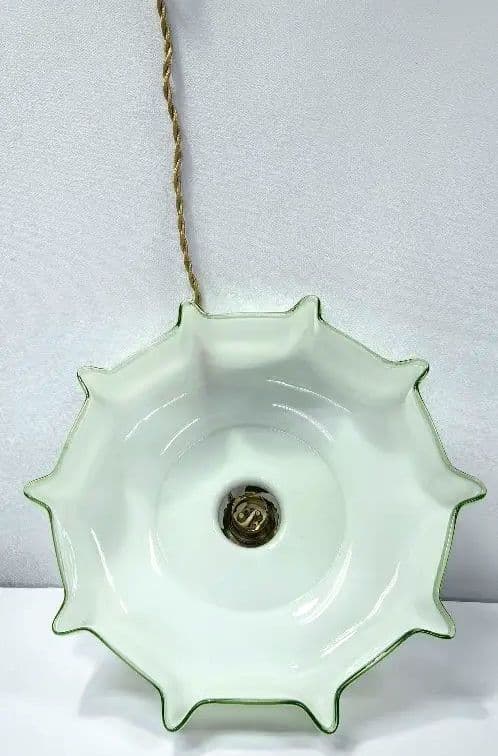 専用　アンティーク 電笠 昭和レトロ 電傘 乳白ガラス レトロ　ウランガラス