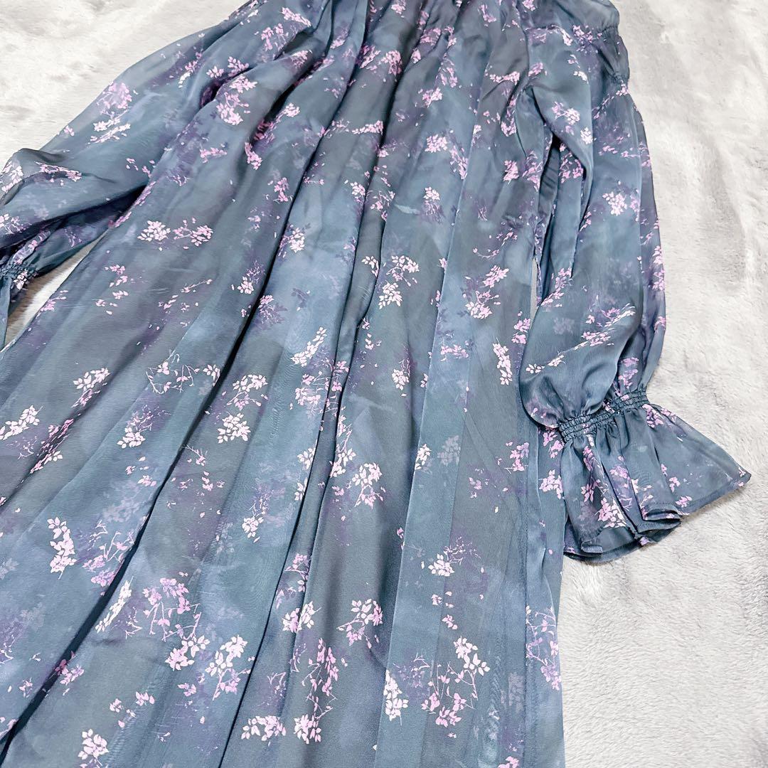 ワンピース Ameri NORA FLOWER LAYERED DRESS M