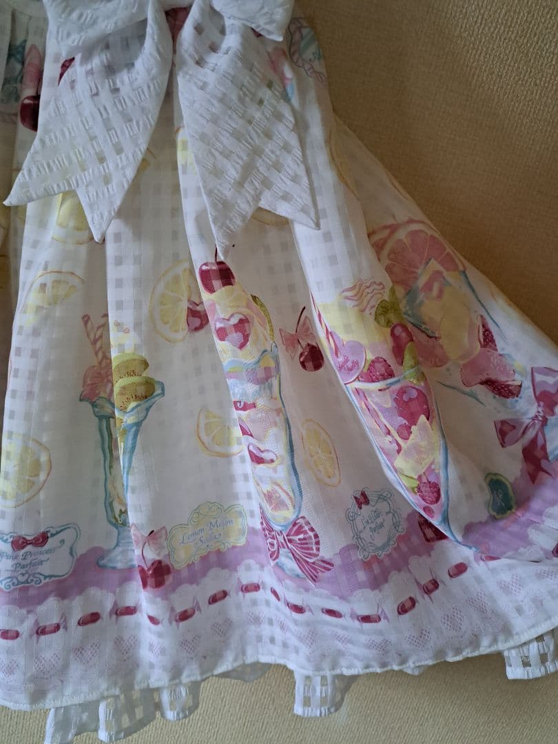 Angelic Pretty ドリーミーパフェスカート　白