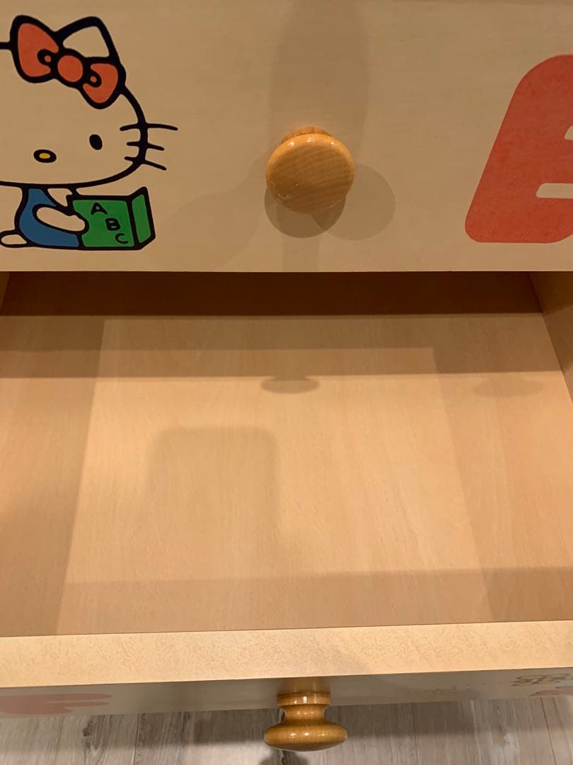 ハローキティ　木製タンス　レトロ　サンリオ　昭和　くろがね　チェスト