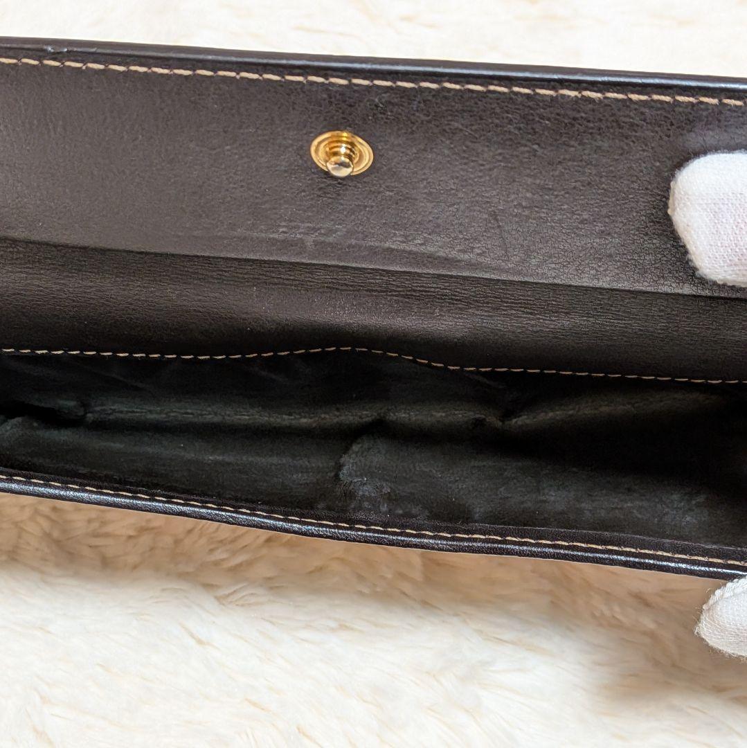 美品✨️グッチ 長財布 ラブリーハート GGキャンバス 濃茶 人気定番