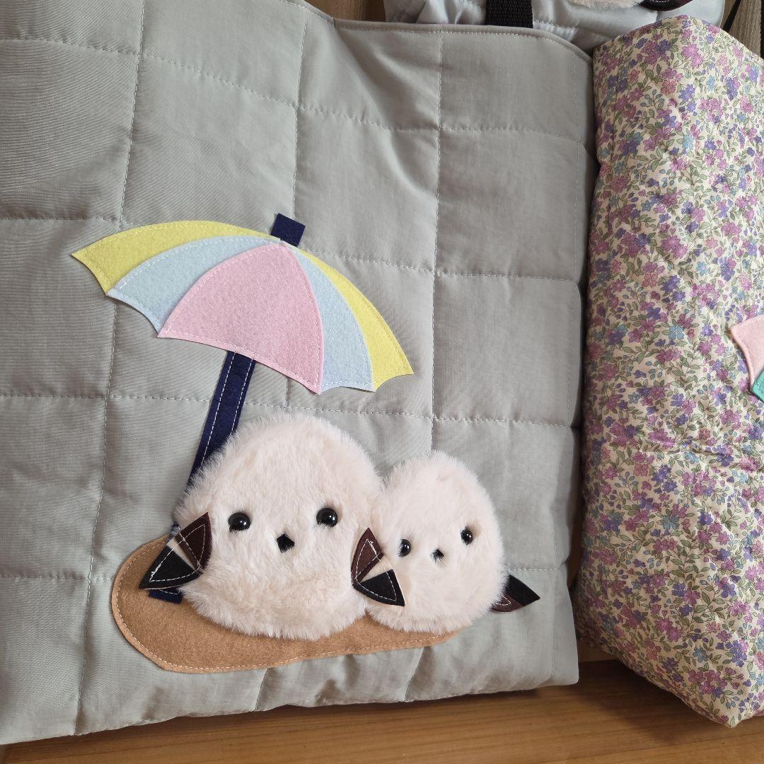 ●いちご●もふもふシマエナガ　ハンドメイド　肩がけ&ショルダー