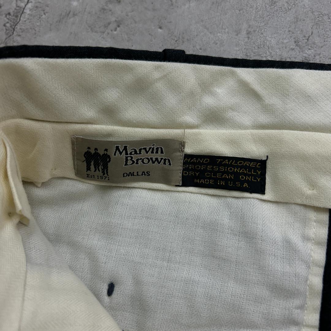 s*n様 USA製　Marvin Brown　スラックス　ツータック　W35　グ