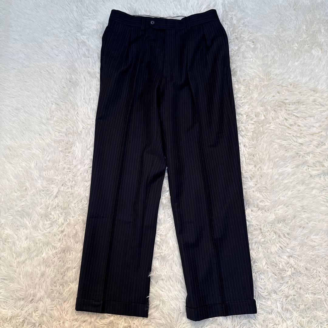 【美品】バーバリーロンドン ダブル スーツセットアップ ストライプ　A6