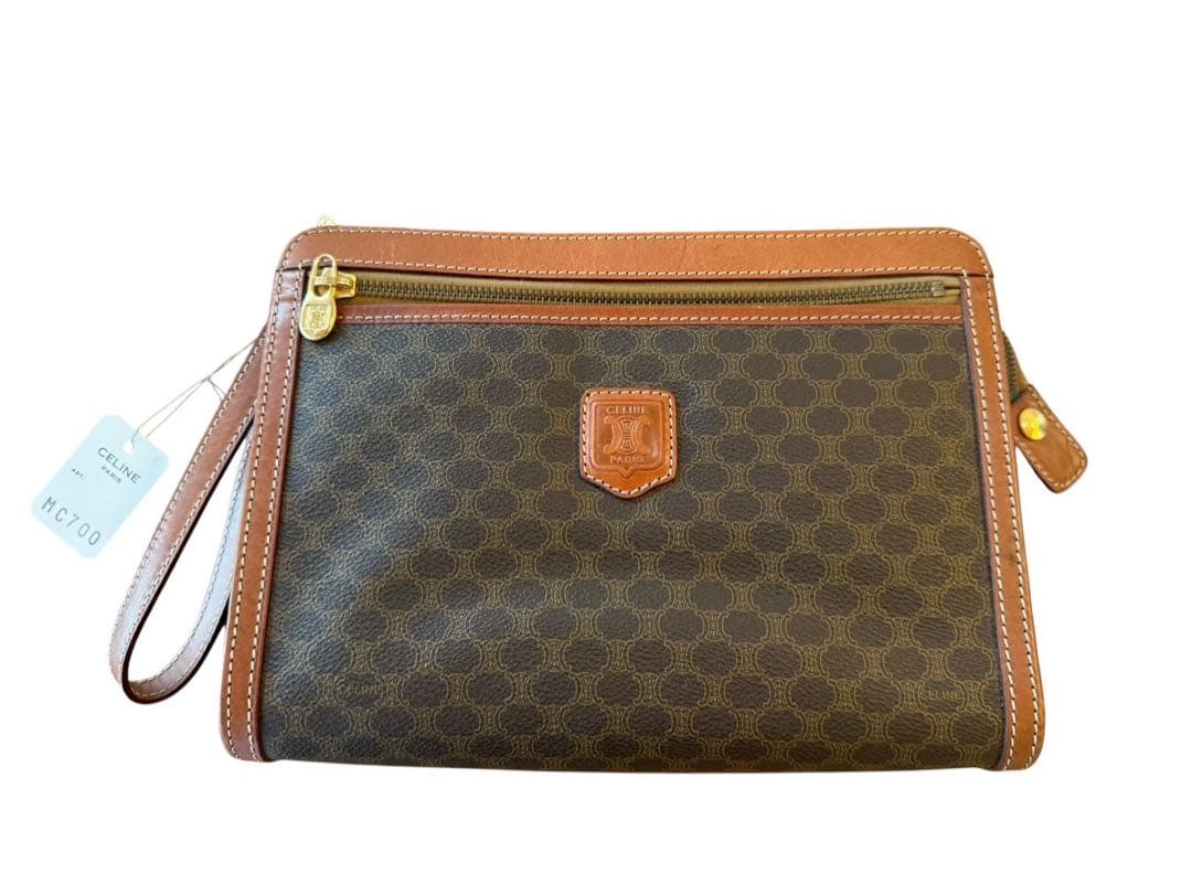 CELINE モノグラム レザー クラッチバッグ