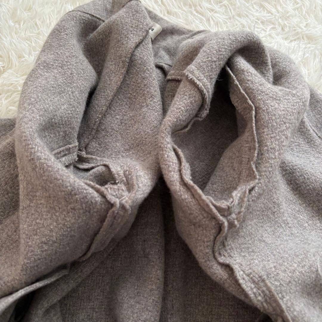 め*り様 極美品◎evam eva ウールツイードローブコート モカ