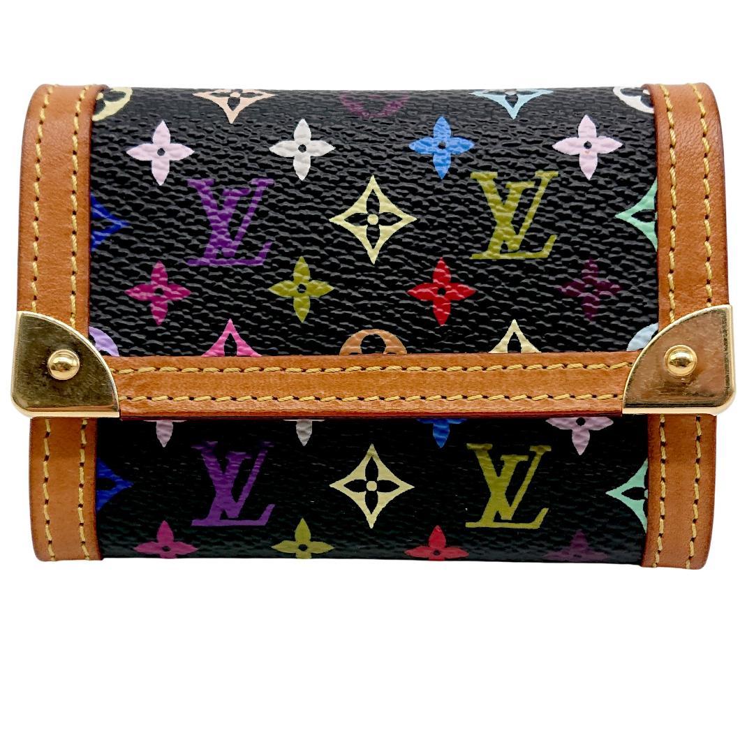 【美品】ルイヴィトン モノグラム・マルチカラー ポルトモネ プラ ケース