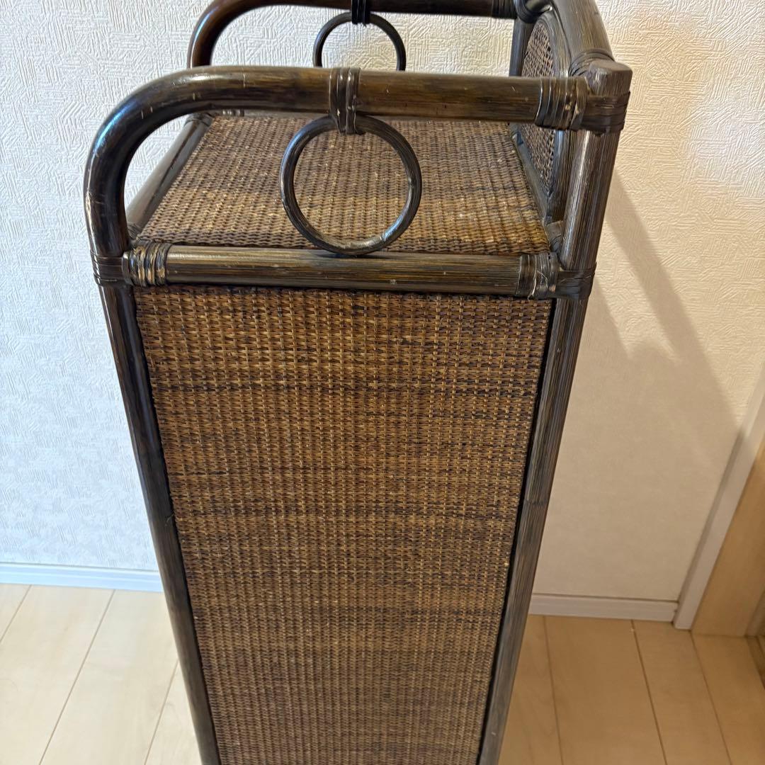 【アンティーク】籐 ラタン チェスト 6段 タンス 昭和レトロ 古民具 古道具