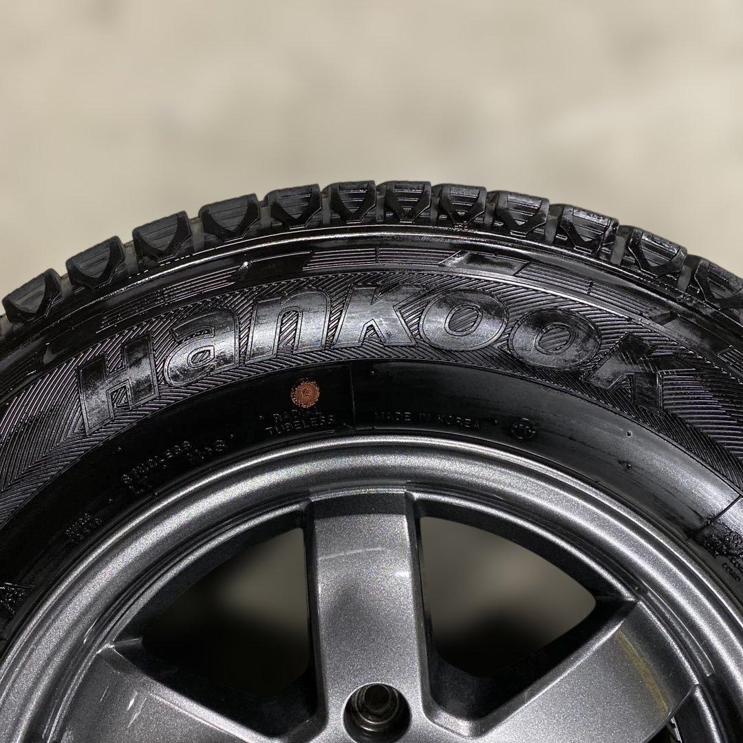 中古バリ溝ハンコックスタッドレスセット195/80R15LT 200系ハイエース