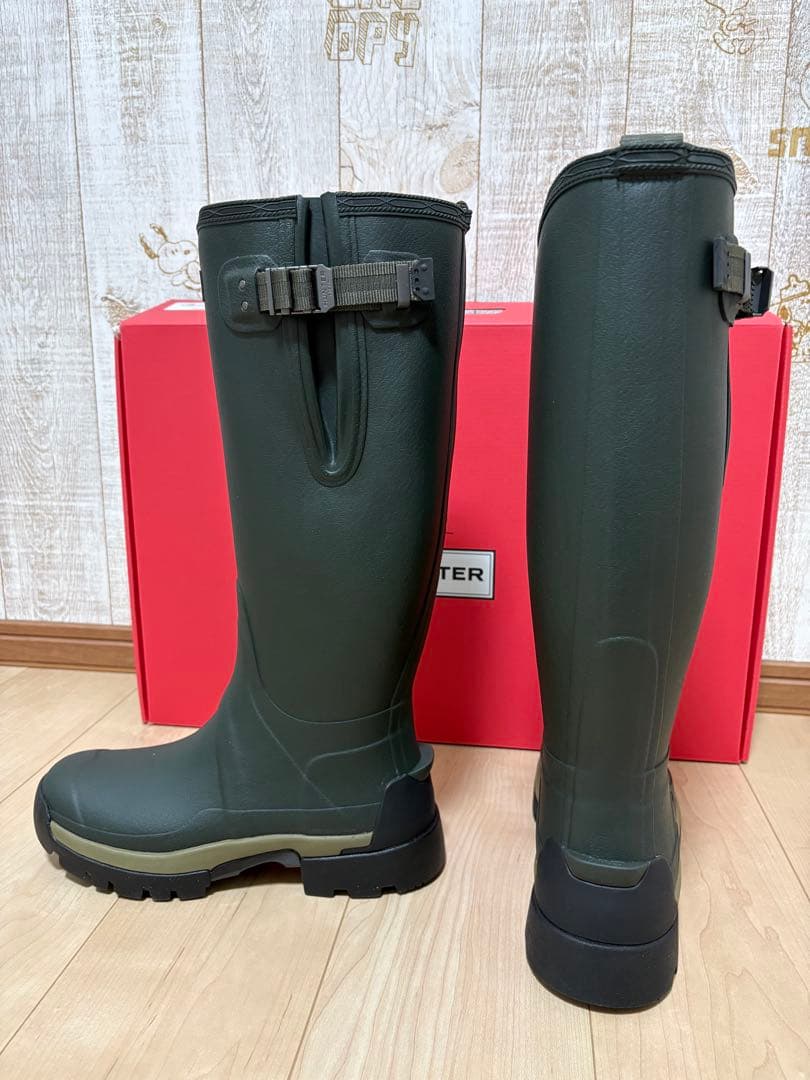 専用 25.5〜26㎝☆新品HUNTERレインブーツUK7 ハンターバルモバル