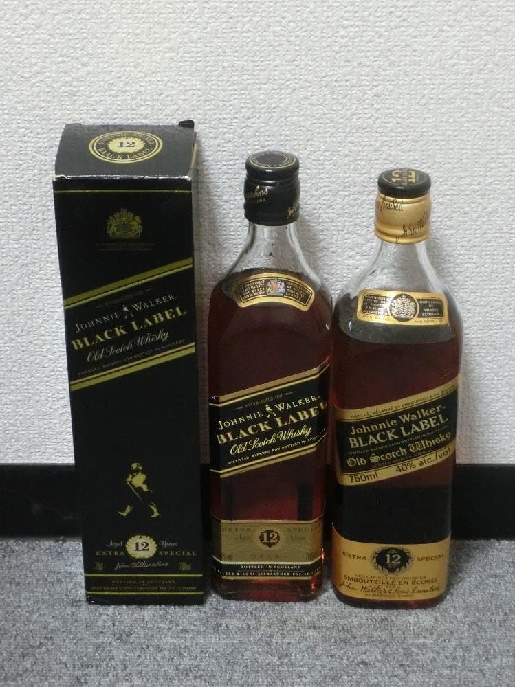 未開栓２本　ジョニーウォーカー 黒ラベル EXTRA SPECIAL 12年