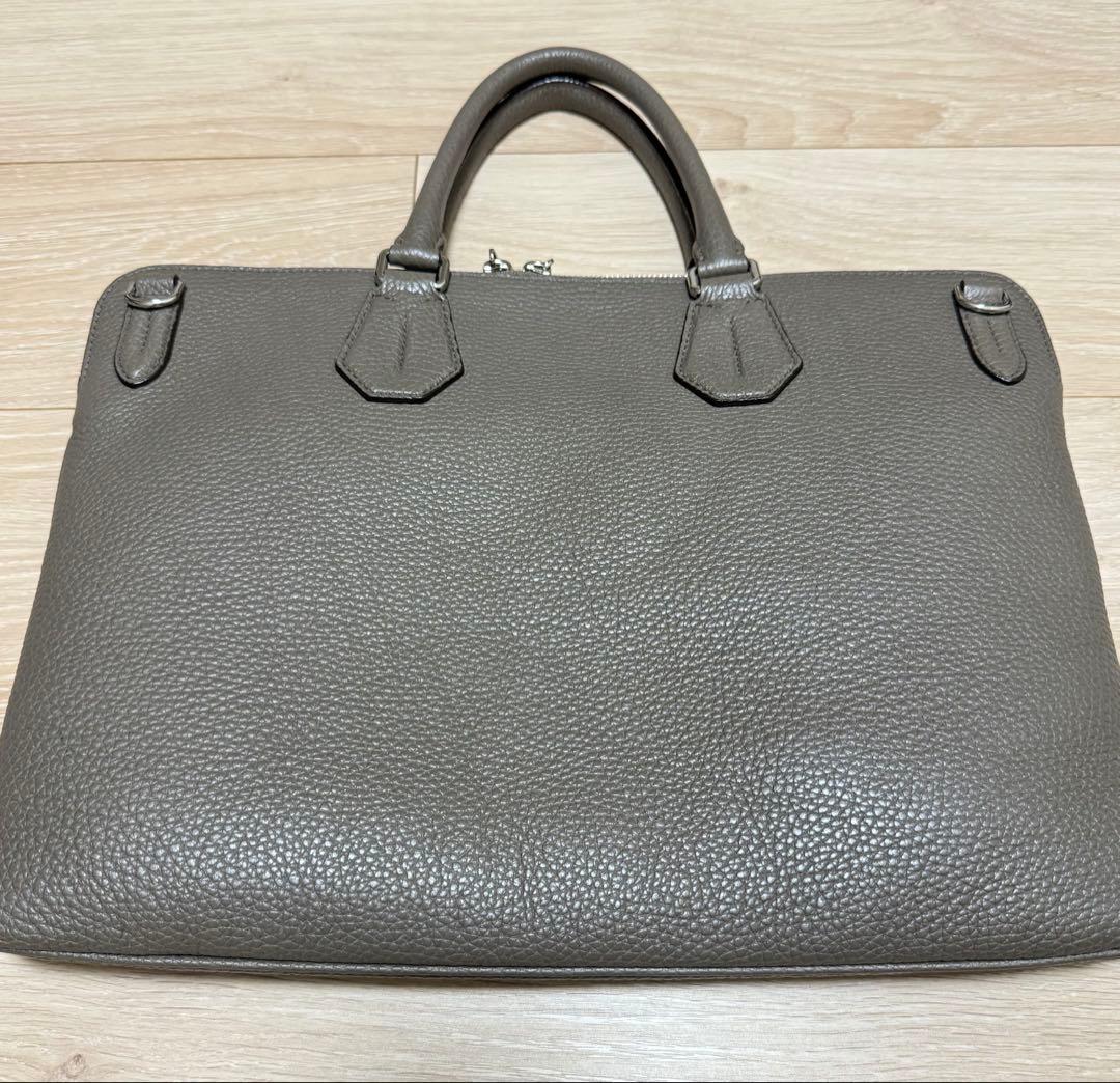 BALLY グレージュ レザー ビジネスバッグ 美品