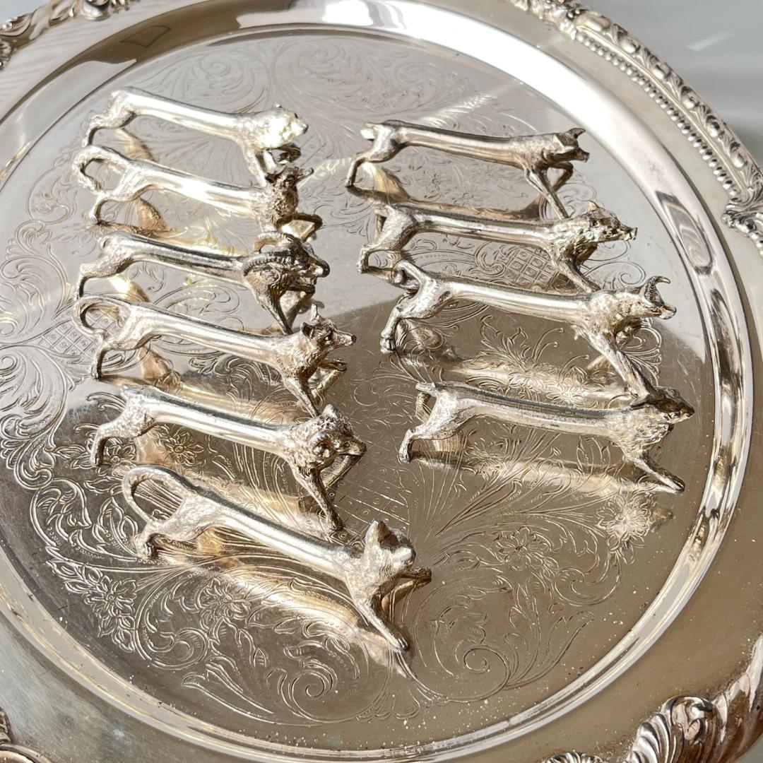 【仏蘭西】 ナイフレスト 10個組【シルバープレート】動物モチーフ