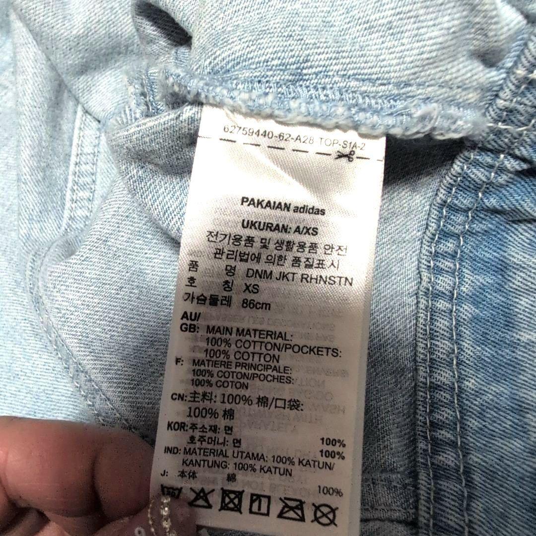希少 adidasoriginalsデニム ラインストーン ジャケット Gジャン